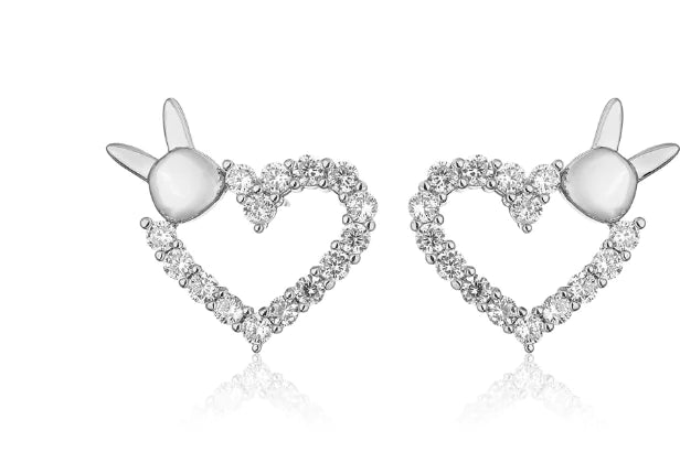 925 Sterling Silver Heart Earrings