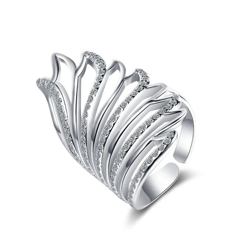 Diamond Angel Wings Ring