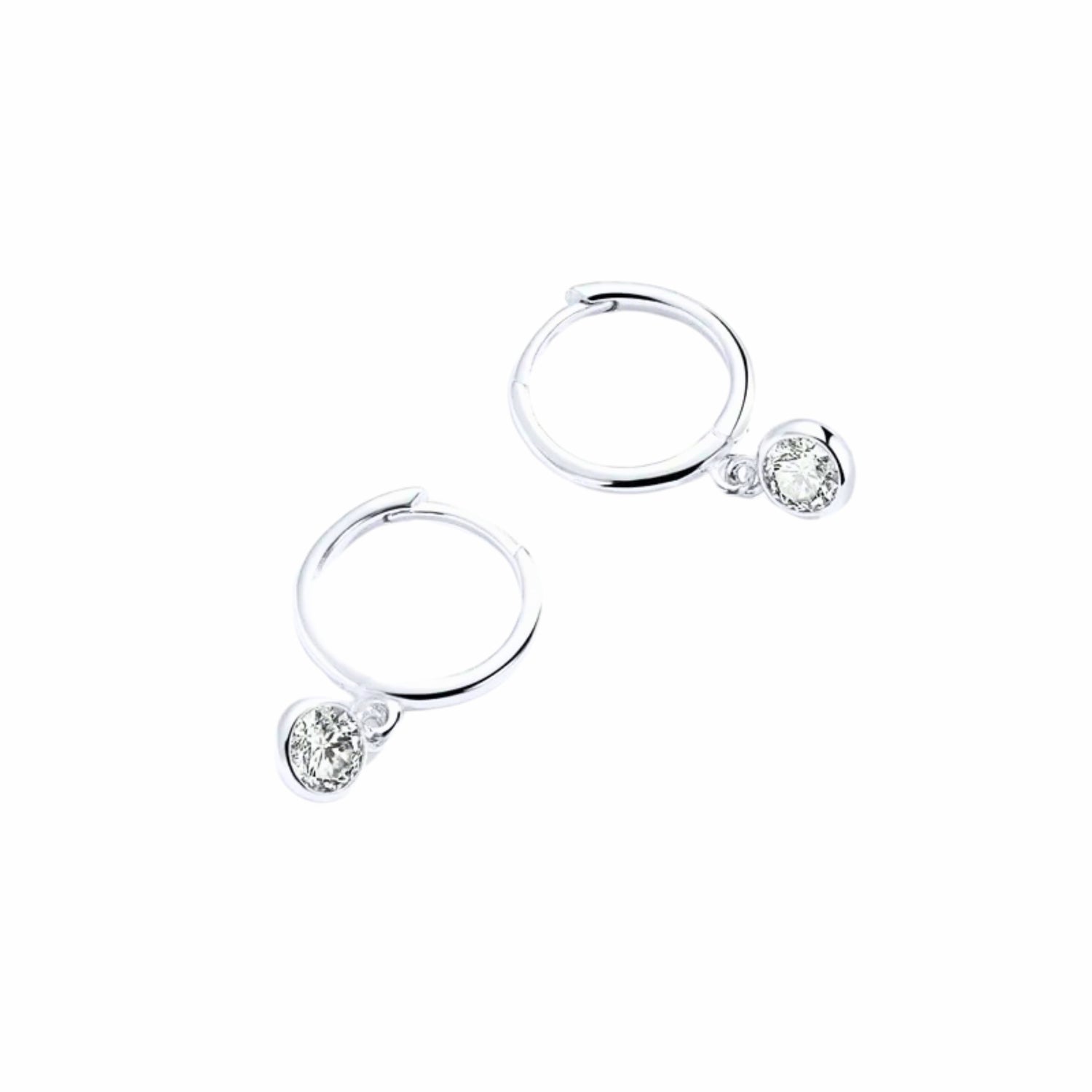 925 Sterling Silver Diamond Ear Rings