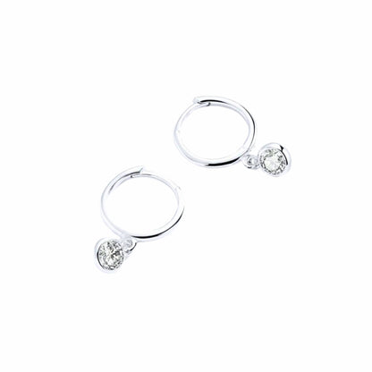 925 Sterling Silver Diamond Ear Rings