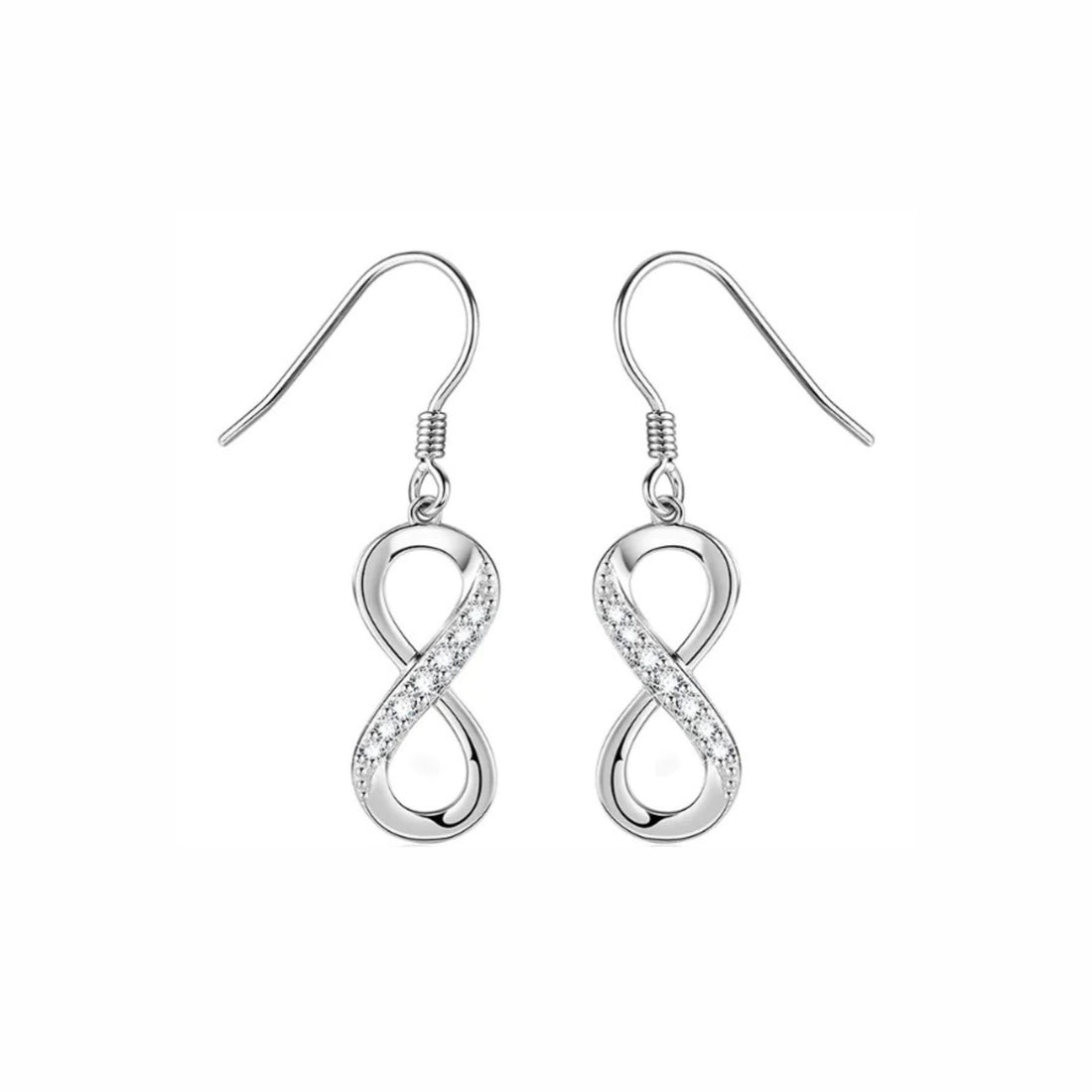 925 Sterling Silver Infinity Loop Earrings