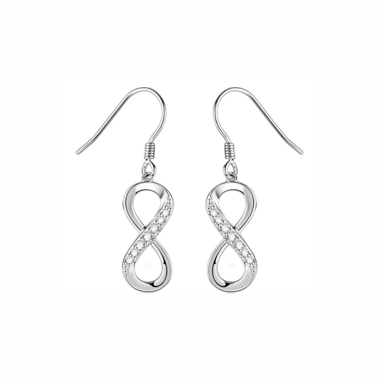 925 Sterling Silver Infinity Loop Earrings