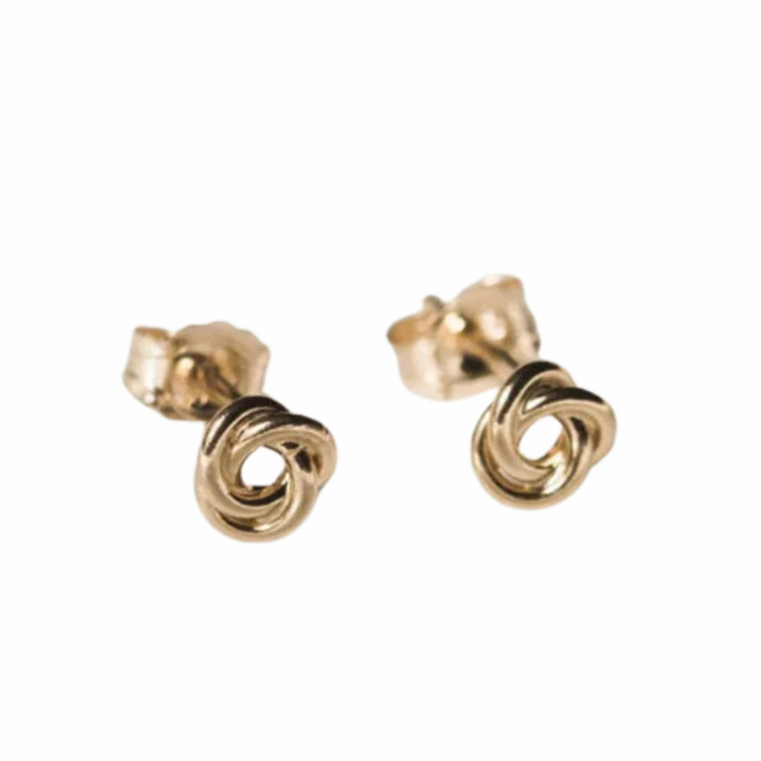 Gold Filled Love Knot Stud Earrings