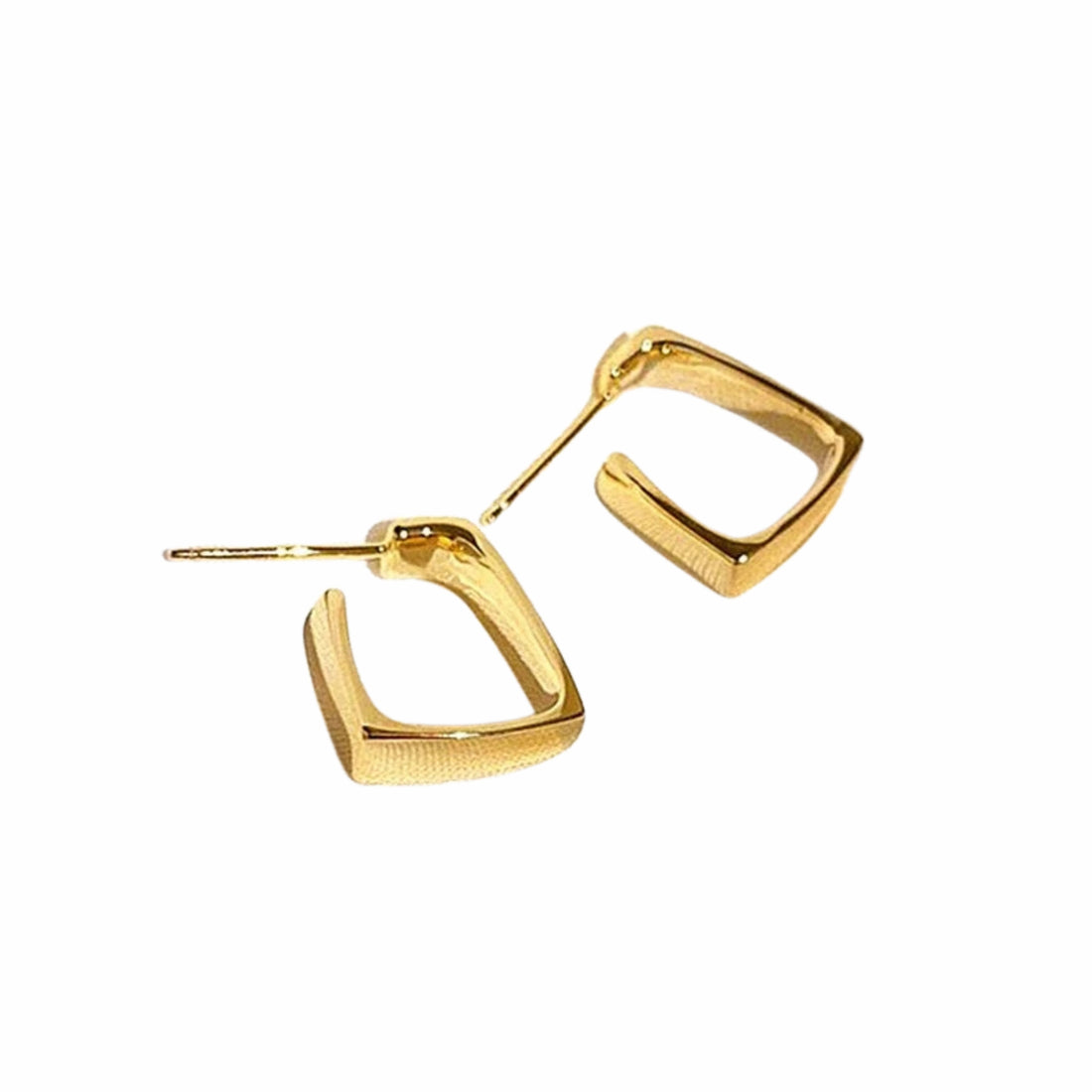 Gold Square Hoop Earrings