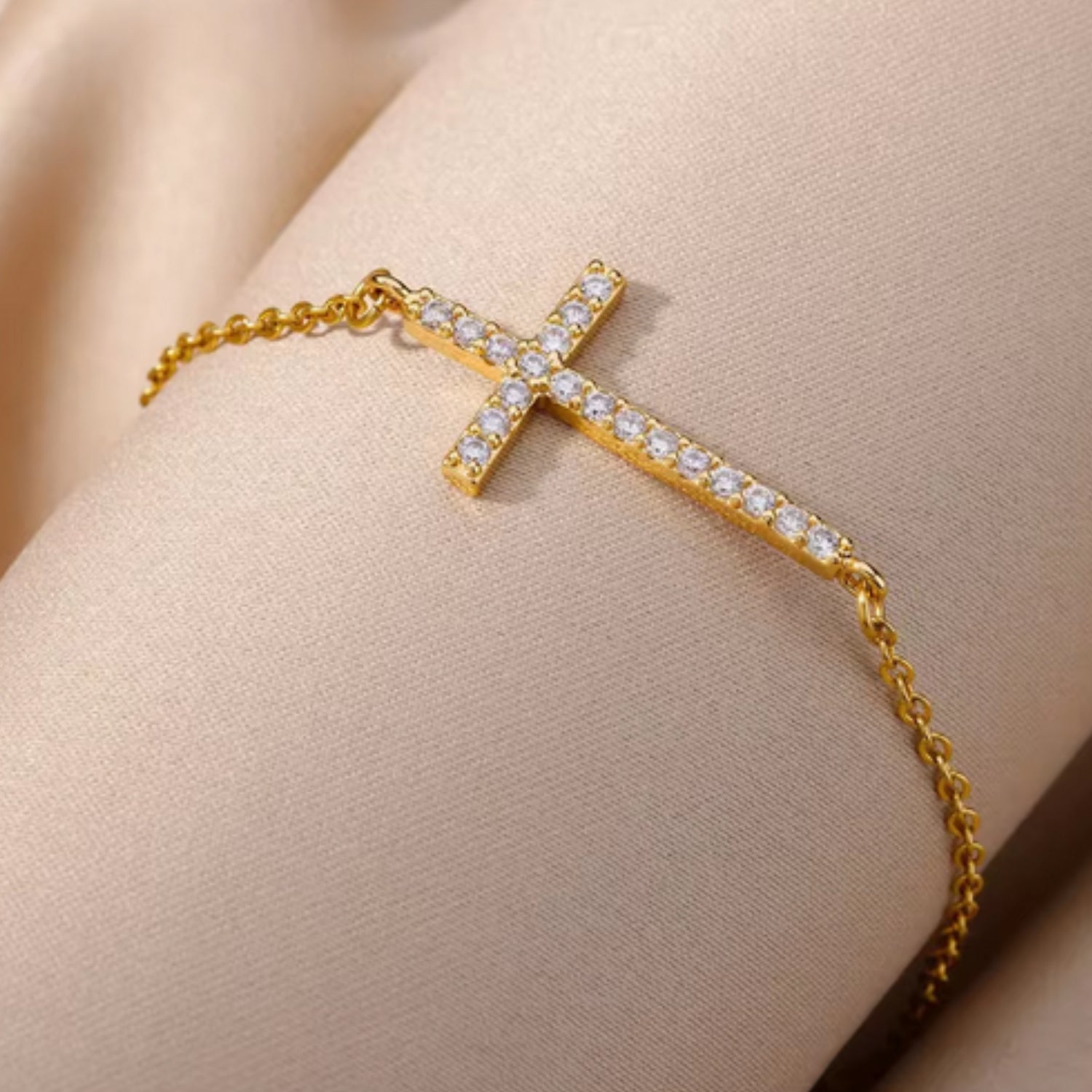 925 Sterling Silver Cross Bracelet