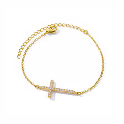 925 Sterling Silver Cross Bracelet