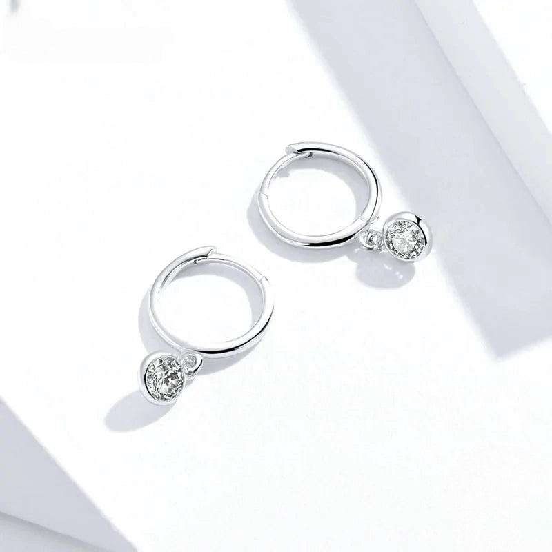 925 Sterling Silver Diamond Ear Rings