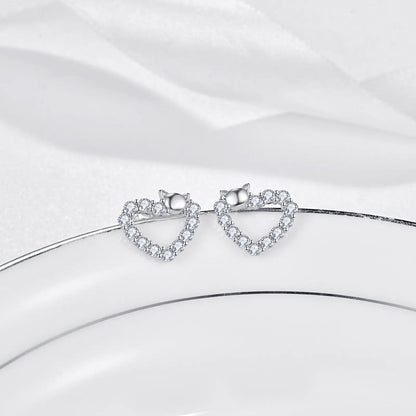 925 Sterling Silver Heart Earrings