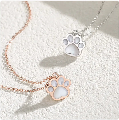 925 Sterling Silver Paw Necklace