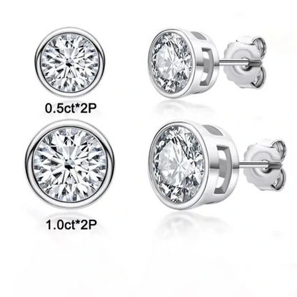 925 Sterling Silver Moissanite Earrings