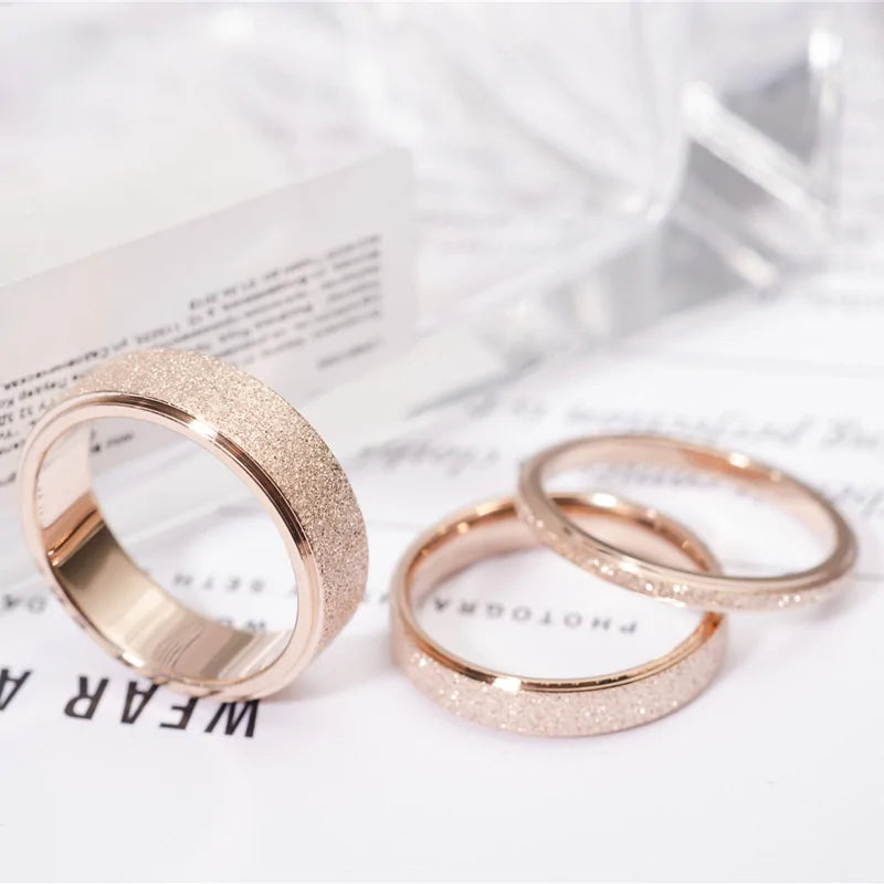 Rose Gold Frosted Ring