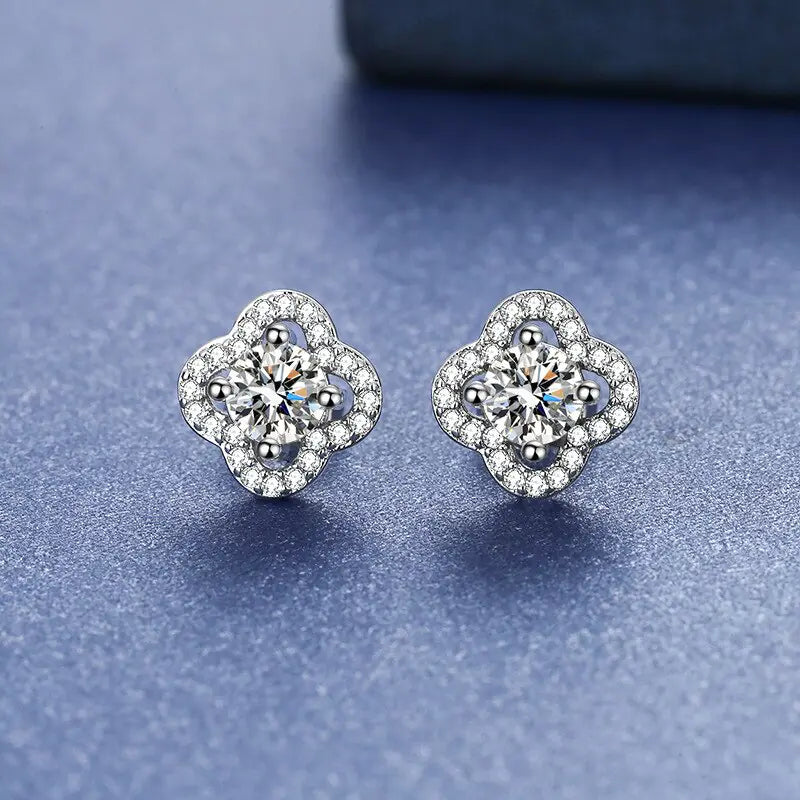 Clover Moissanite Earrings