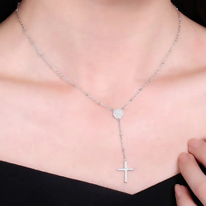 925 Sterling Silver Cross Pendant Necklace