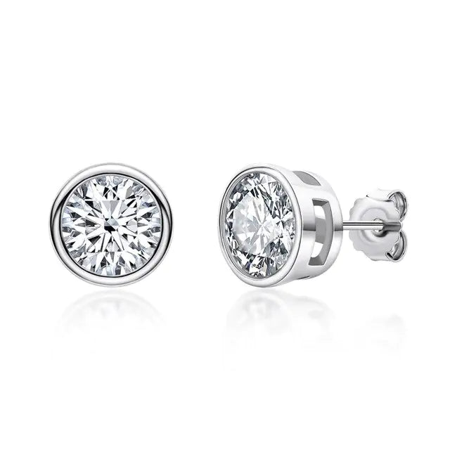 925 Sterling Silver Moissanite Earrings