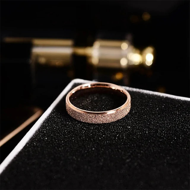 Rose Gold Frosted Ring