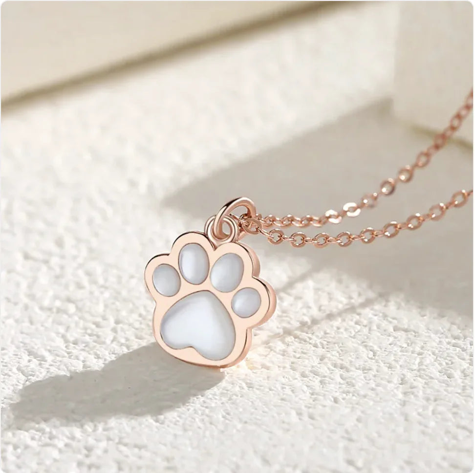 925 Sterling Silver Paw Necklace