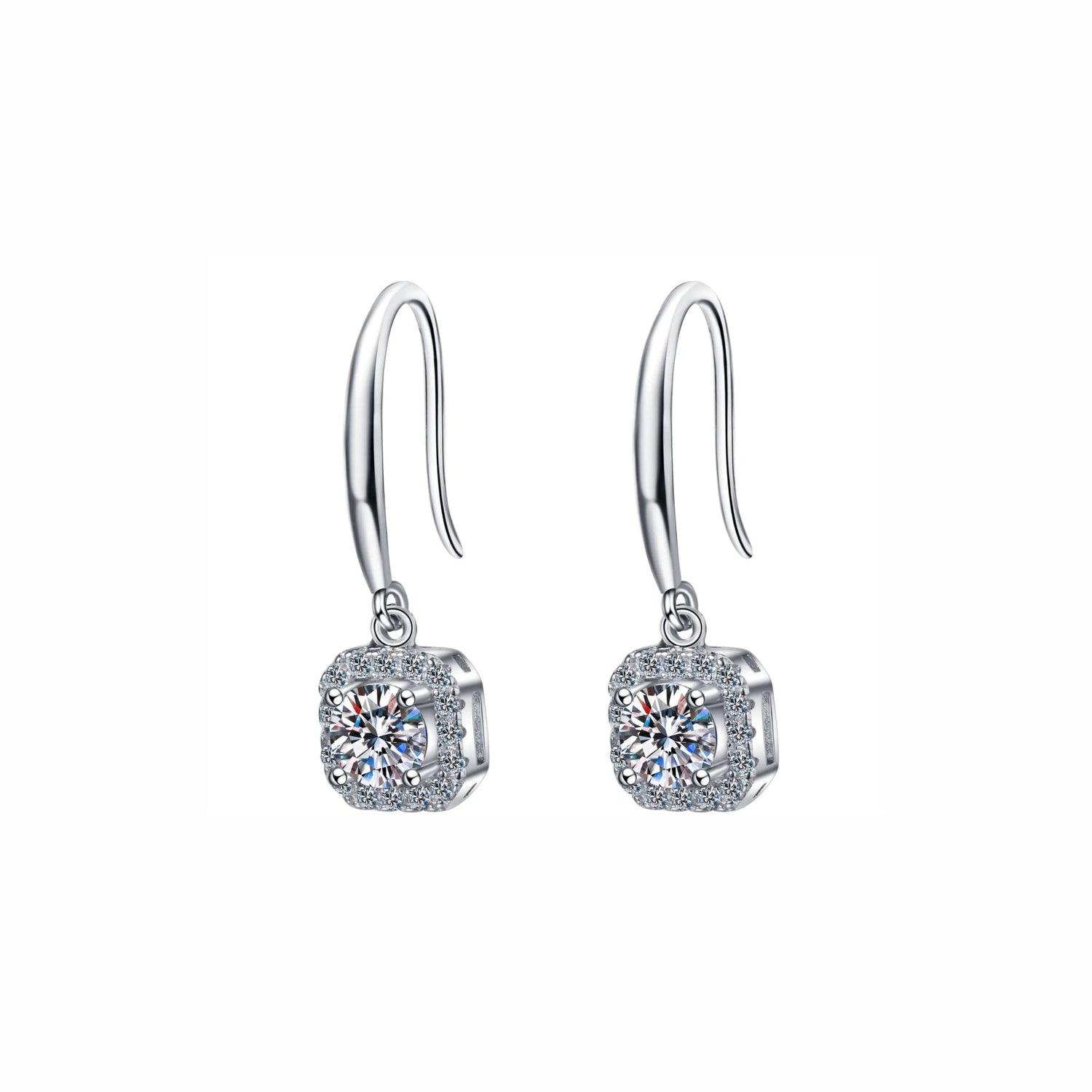 925 Sterling Silver Platinum Plated Earrings