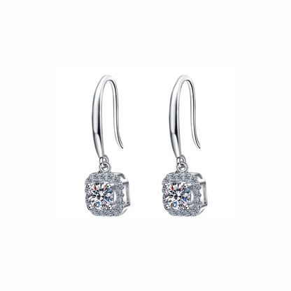 925 Sterling Silver Platinum Plated Earrings