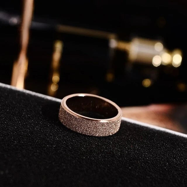 Rose Gold Frosted Ring