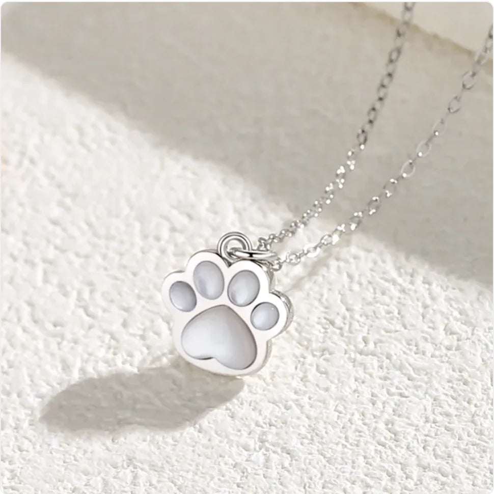 925 Sterling Silver Paw Necklace