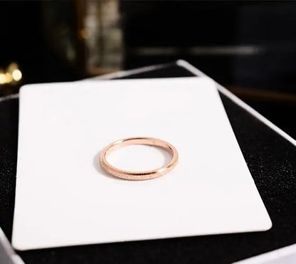 Rose Gold Frosted Ring